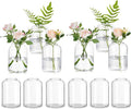 Glasseam Glass Bud Vases for Centerpieces: Clear Small Flower Vase Decor Bulk Set of 12 Simple Modern Decorative Vases for Flowers Mini Candle Vase Wedding Centerpiece for Dining Table Decorations