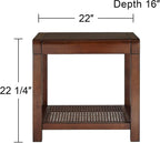 55 Downing Street Powell 22" Wide Brown Wood Side Table