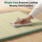 ZonLi Japanese Tatami Mat, Foldable Floor Sleeping Pad Futon Mattress, Made from Natural Coconut Shell Fiber & Jute Fiber, Firm Traditional Floor Bed Queen 80"x60"