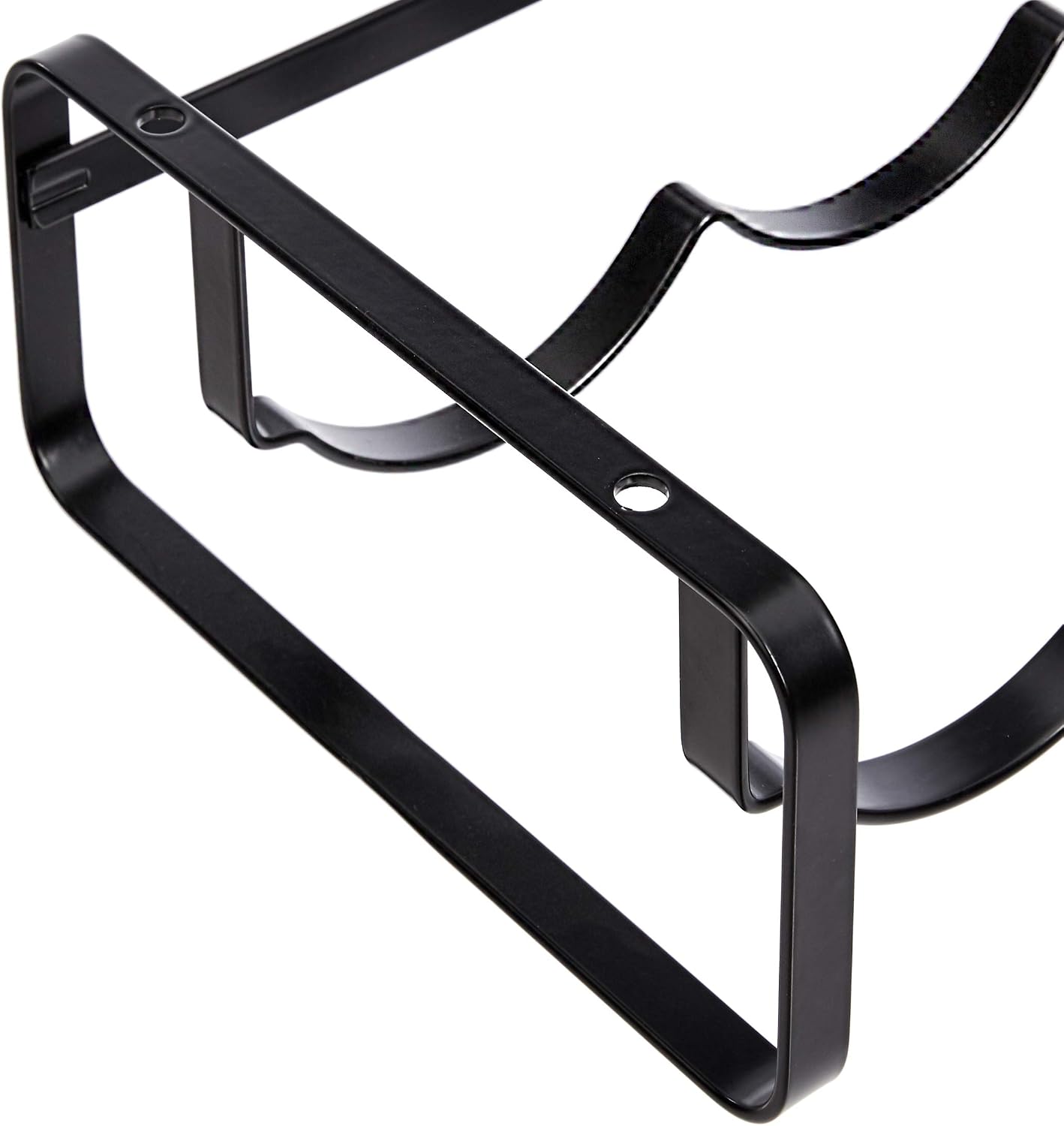 Amazon Basics Tabletop Stackable 4-Bottle Metal Wine Rack, Wine Storage, Space Saving, No Assembly Required, 3.74"D x 15.75"W x 7.87"H, Black