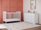 Storkcraft Crescent 6-Drawer Dresser, White | GREENGUARD Gold Certified, White Dresser for Bedroom, Kids & Nursery Storage Chest, Safety Interlocking Drawers, Kids Bedroom