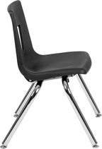 Flash Furniture Mickey Advantage Black Student Stack School Chair - 14-inch