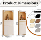 Altar Table, Pooja Cabinet with Drawers and Storage Cabinets, Solid Wood Prayer Table, Pedestal Tables Buddhist Altar Cabinet, for Home Office Or Temple Worship, Design for Prayer Items