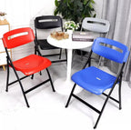 Folding Chairs, Portable Stacking Indoor Outdoor Seating for Home, Yard, Garden, Parties, Events(Red)
