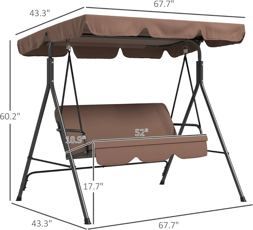 3 Person Porch Swing with Canopy