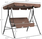 3 Person Porch Swing with Canopy
