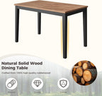 IRONCK Solid Wood Dining Table for 4, 45 Inch Rectangular Kitchen Table with Solid Wood Legs, Easy Assembly, Modern Dinner Table for Dining Room, Kitchen, Living Room (Only Table)