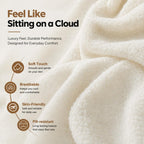 Big and Tall Office Chair with Footrest, Teddy Fleece Ergonomic Desk Chair with Flip Armrests for Pets & Cross-Legged Sitting, Wide Seat Reclining Executive Computer Chair for Home Office, Grey