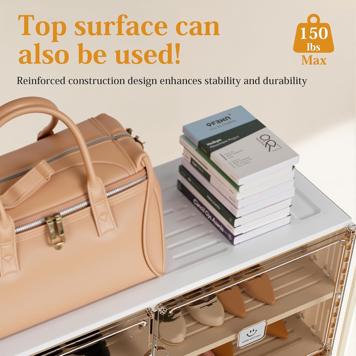 Foldable Shoe Rack Organizer for Entryway with Clear Magnetic Doors - Large Capacity Shoe Cabinet for Boots, Sneakers & All Shoes, Easy Assembly, White 9-Tier 36 Pairs