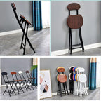 Modern Kitchen Barstools, Stacking Chairs, Video Game Chairs, Folding Stools, for Wedding, Banquets, Celebrations, Dinning, Office(Brown Woodgrain)