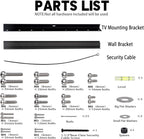No Stud TV Wall Mount, Drywall Studless TV Hanger No Damage, No Drill, Non Screws, Dry Wall Flat Screen TVs Easy Install Bar Bracket fits VESA 12-55 inch TVs up to 99 lbs, Include Hardware Levels