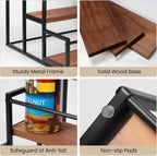 THYGIFTREE Coffee Syrup Rack Organizer 3-Tier 12 Syrup Bottles Holder Stand for Coffee Bar Station Storage Shelves for Syrup, Wine, Dressing for Kitchen Countertop
