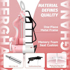 Ferghana Kawaii Bunny Ears Gaming Chair, Cute Gamer Chair with Footrest and Massage, Leather Ergonomic Computer Game Chair for Girls Adults Teens Kids Pink