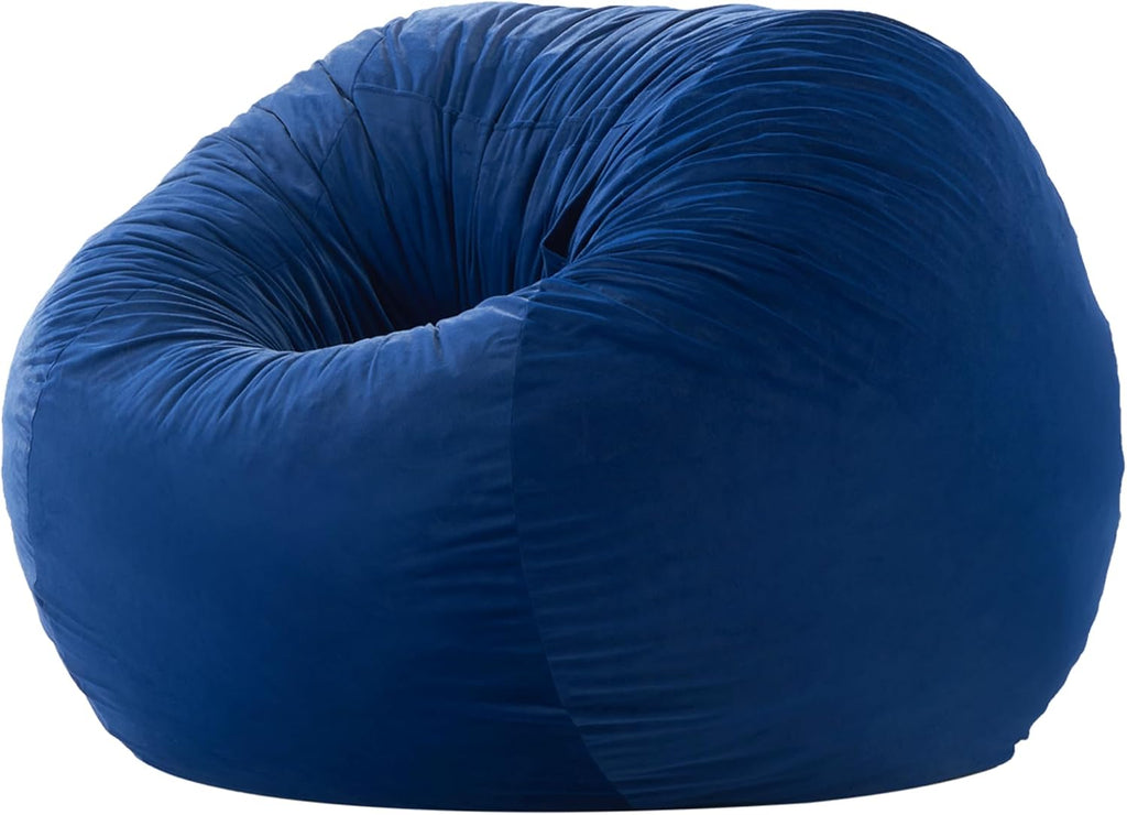 ZurNesfure Bean Bag Chairs for Adults 3FT Large Bean Bag Chair Memory Foam Filled Lazy Sofa with Removable Washable Cover Beanbag for Living Room Bedroom Dorm (Blue, Medium)
