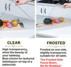 Clear Table Cover Protector 24 x 48 Inch, 1.5mm Thick Plastic Desk Protector Mat, Rectangular Waterproof PVC Placemats, Transparent Mat for Desktop, Dining Room Table, Office Writing Desk