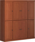 Palace Imports Solid Wood Storage Cabinet – 71.5" H x 65" W - Tall Kitchen Pantry Cabinet w/ 8 Shaker Doors, 2 Drawers & 12 Adjustable Shelves – Mocha, Cupboard, 100% Eco-Friendly Wood, Made in Brazil