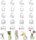 Glasseam Mini Bud Vases for Centerpieces: Clear Small Flower Vase Set of 20 Cute Tiny Glass Vases for Flowers Modern Decorative Wedding Table Centerpiece for Dining Room Decoration