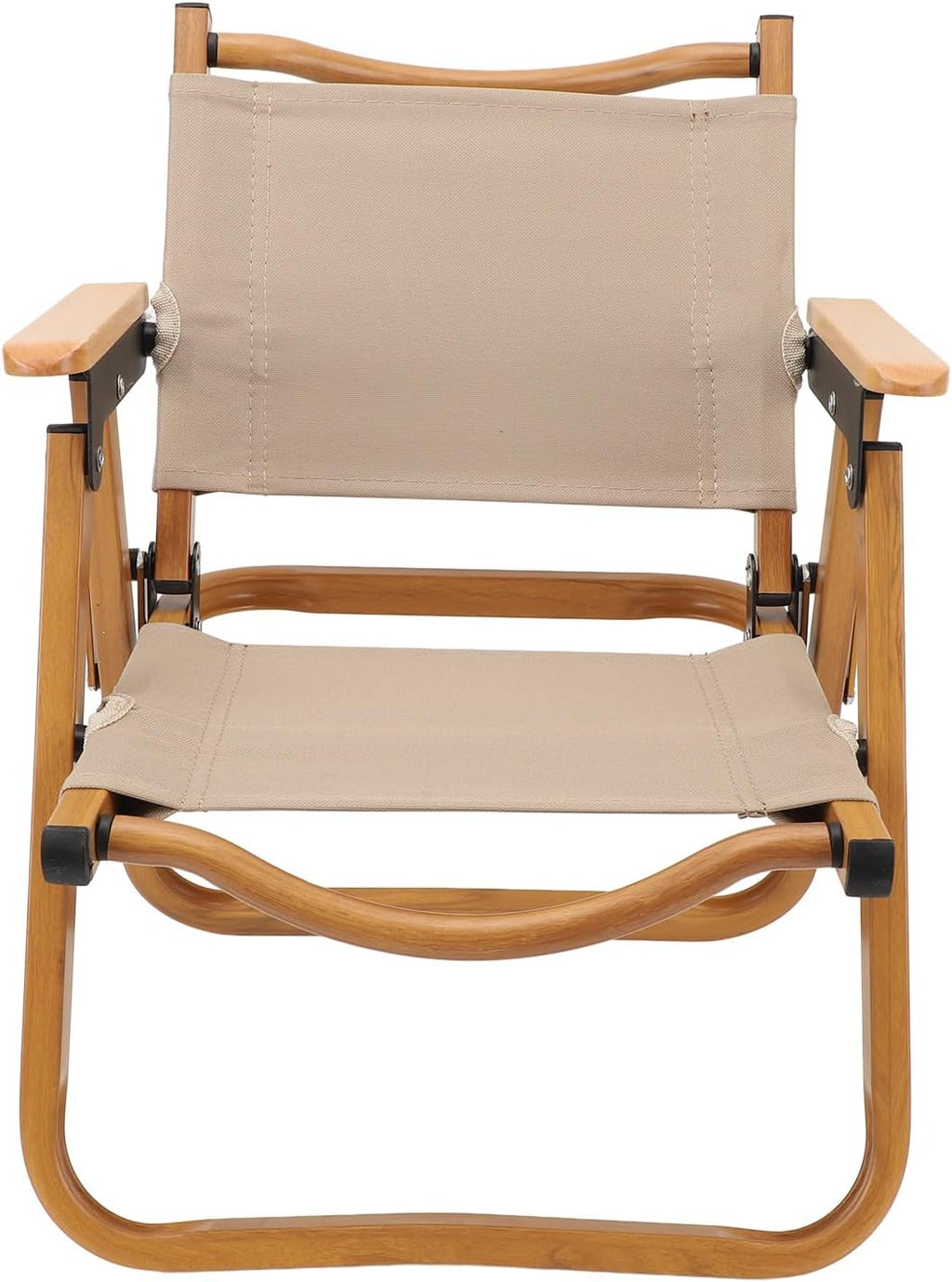 Zopsc Kids Folding Camping Chair, Portable Children Camp Chair with Aluminum Frame Wood Grain Canvas, Outdoor Toddler Seat for Beach
