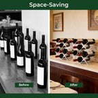 Acrylic 6 Bottle Countertop Wine Rack, Clear Freestanding Tabletop Wine Holder, Modern Space-Saving Wine Storage Organizer for Kitchen Bar Pantry