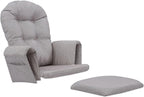 Extra Thick Glider Rocker Replacement Cushions Set - 5Pcs Soft Velvet Cushions with Ottoman Storage Pockets for Nursery Rocking Chair Comfort & Style Upgrade