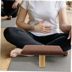 GALPADA Wooden Bench with Cushion, Small Portable Prayer Kneeler Stool, Ergonomic Posture Support Seat Suitable Under 150cm Height