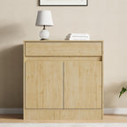 Housoul Buffet Cabinet with 2 Doors and Drawer, Coffee Bar Cabinet with Adjustable Shelf, Modern Kitchen Buffet Sideboard for Living Room, Kitchen, Natural