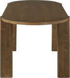 Christopher Knight Home Gernang Modern Minimalist Wooden Indoor Dining Table, Oval Top Dining Room Table for 6, Rubberwood Kitchen Table, for Family Gatherings/Restaurant, Walnut