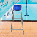 Swimming Pool Stainless Steel Lifeguard Chairs, Pool Deck Lifeguard Chairs with Hole & Hook,Loads 661lbs(304,1.8m)