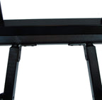 TLT Personalized Imprinted Commercial 18 Inch Table Height Black Frame Director's Chair - Purple