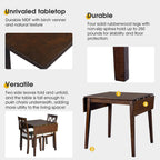 Merax Wooden 29"- 45" Extendable Rectangular Dining Table with Drop Leaf,Space Saving, Easy Assemble Brown