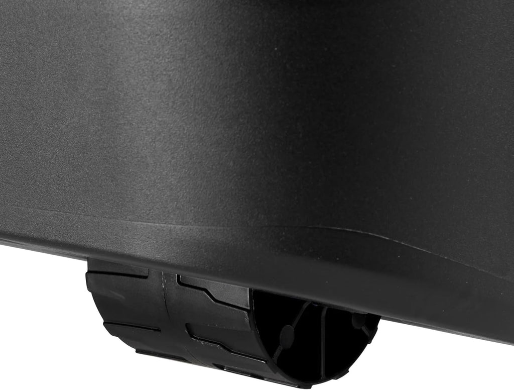 22 Gallon Large Rolling Footlocker, Heavy Duty Plastic Storage Trunk with Wheels and Lockable Handle, Black, 31" x 18" x 14"
