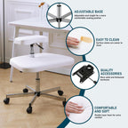 Meditation Chair Ergonomic Cross Legged Chair ADHD Chair with Wheels,Kneeling Chair for Office and Home,ADHD Chairs for Adults(White)