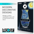 MODGY Collapsible and Expandable Plastic Flower Vase, Unbreakable, Foldable, Decorative Modern Centerpieces, Table Decorations, Van Gogh Starry Night, 1 Pack