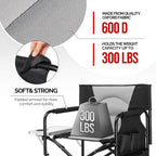 mefeir Extra Tall-30.7'' Professional Makeup Artist Director Chair Bar Height, Portable Folding Design with Side Table & Storage Bag, Heavy-Duty Steel Frame (300 lbs Capacity), 45.7'' Tall