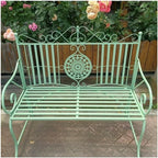Benches, Outdoor Wrought Iron Furniture Set, Garden Balcony Chair & Coffee Table for Courtyard Villa