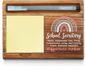 School Secretary Sticky Note Holder, School Secretary Thank You Appreciation Gifts for Women Self-Stick Note Pad Holders WPP17