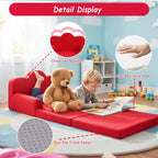 Tiita Kids Sofa, 2-in-1 Soft Toddler Couch Fold Out, Cloud-Like Comfy Couch Toddler Reading Chair with Carrying Handle Washable Cover, Kids Furniture for Boys and Girls