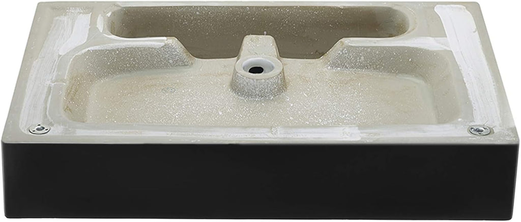 Claire 24" Ceramic Console Sink Matte Black Basin Brushed Gold Legs
