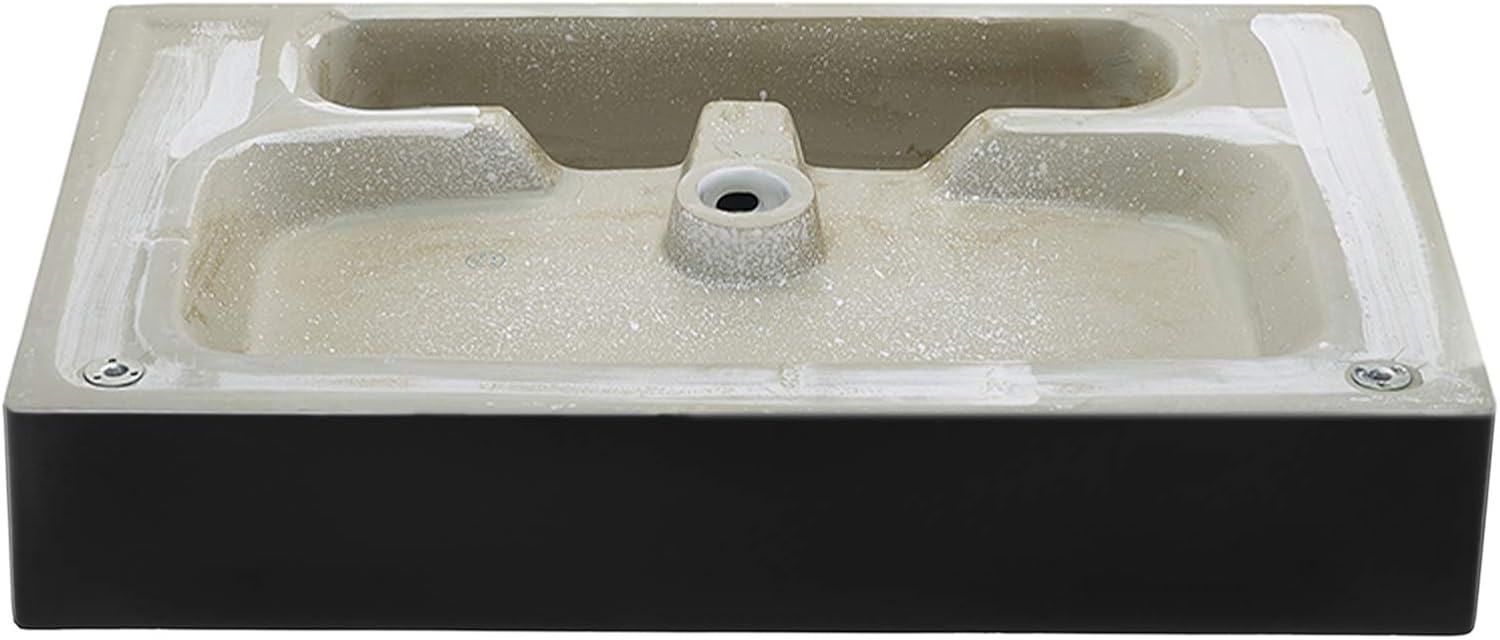 Claire 24" Ceramic Console Sink Matte Black Basin Brushed Gold Legs