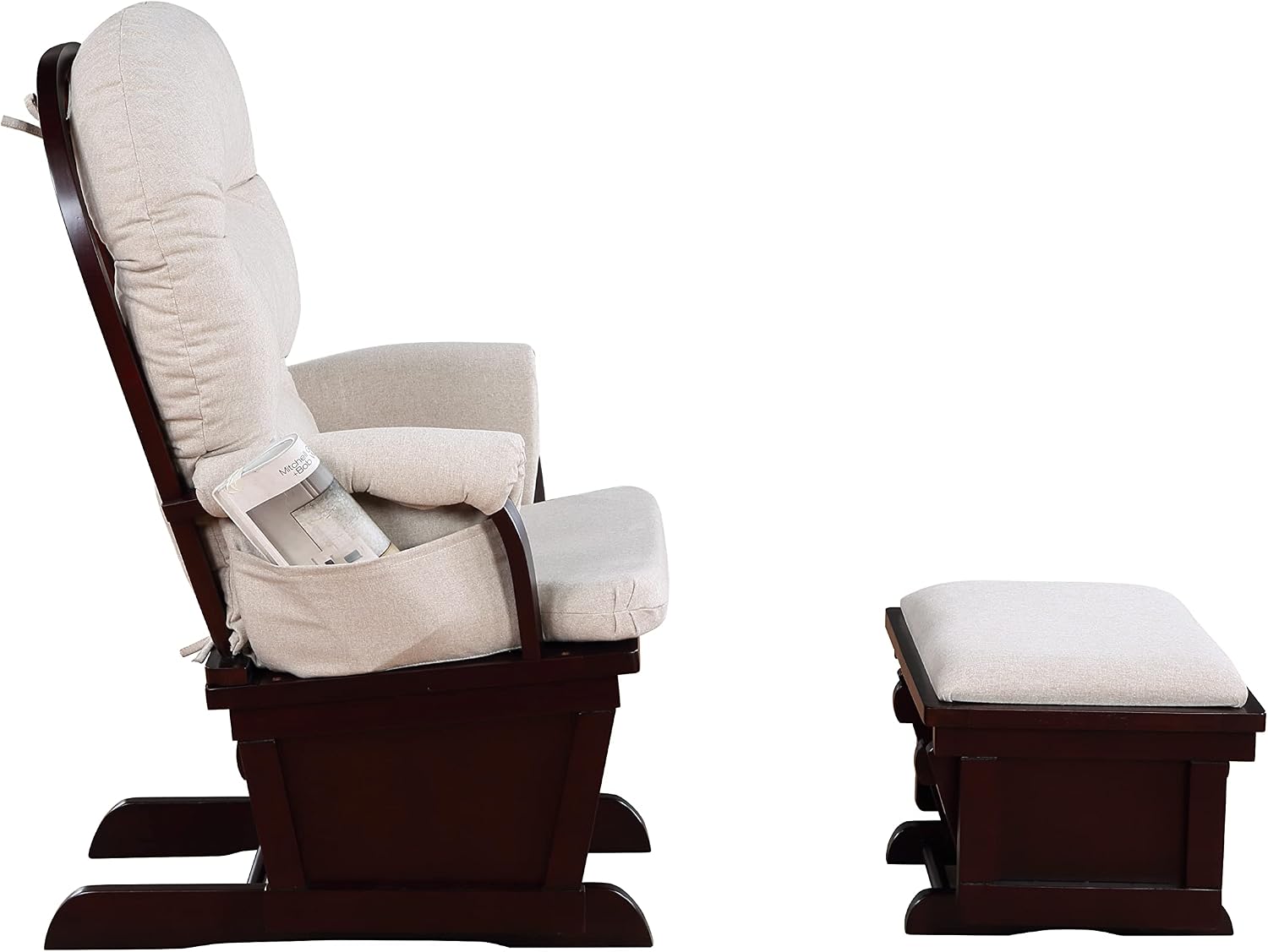 Madison Glider & Ottoman Espresso/Latte