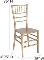 Flash Furniture 2 Pack HERCULES Series Gold Resin Stacking Chiavari Chair