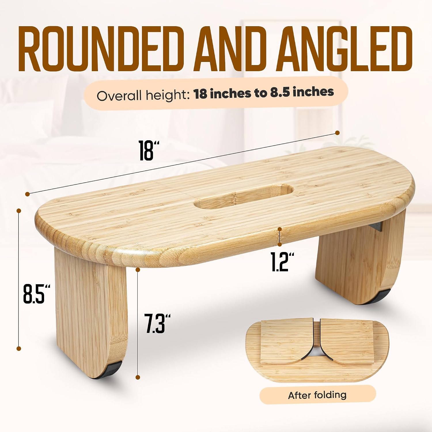 NIXSCALINO Folding Meditation Bench | Bamboo Kneeling Stool with Rocking mechanism - Portable Cross Legged Folding Seiza Chair