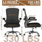 Ergonomic Office Chair - High Back Desk Chair with Adjustable Lumbar Support, Breathable Mesh Back, 330LBS Capacity, Easy Assembly, for Home Office Executive Computer Task