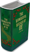 Steel Mill & Co Original Book-Shaped Decorative Vase, Ceramic Vases for Home Decor, Whimsical Bookshelf Decor, Unique Vase for Book Lovers (Large - The Wonderful Wizard of Oz Red Poppy)