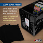 BCW Magazine & Document Bin Partitions - 6 Pack | Smooth Black Plastic Finish, Works With Adhesive Labels | Magazine Dividers Fit Magazine & Document Bin | Magazine Storage Accessories