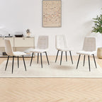 5-Piece Round Dining Table Set for 4 39" Kitchen Table and Chairs Set for 4 with Chairs Compact Small Kitchen & Dining Room Table Sets for Living Room Kitchen Home Apartment Office