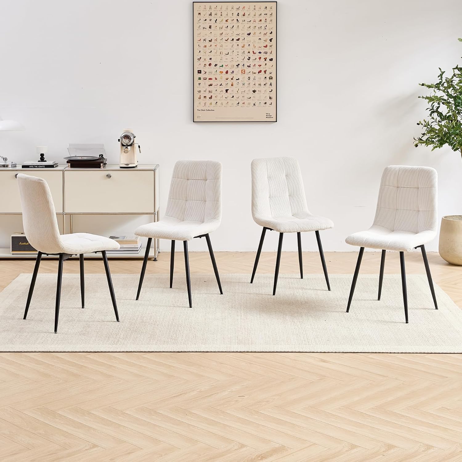 5-Piece Round Dining Table Set for 4 39" Kitchen Table and Chairs Set for 4 with Chairs Compact Small Kitchen & Dining Room Table Sets for Living Room Kitchen Home Apartment Office