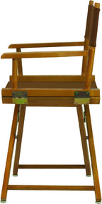 Casual Home 200-55/021-45 Director Chair 18" - Classic Height Honey OakFrame/Brown Canvas