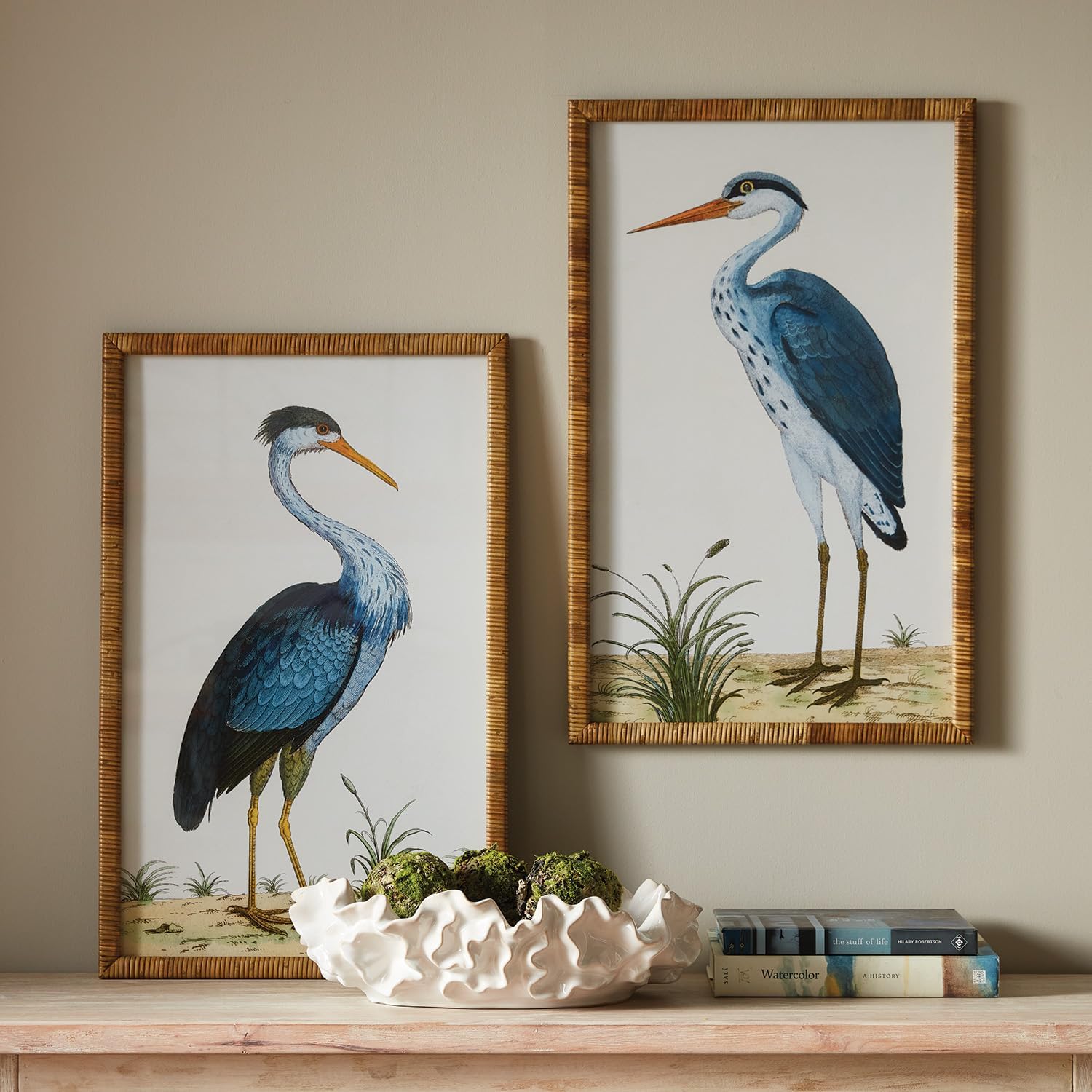 Napa Home & Garden Handsome Heron Pair Prints, Set of 2
