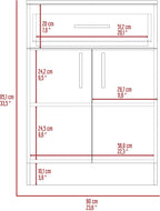 Oxford Pantry Cabinet, Kitchen Storage Solution for Utensils, Food & Dishes - Wall Storage, Adjustable Shelves, Compact Design